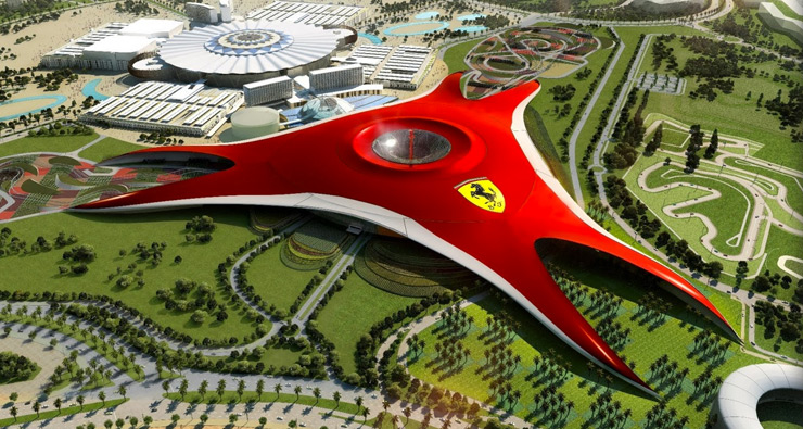 Ferrari World в Абу-Даби. Иллюстрация Ferrari
