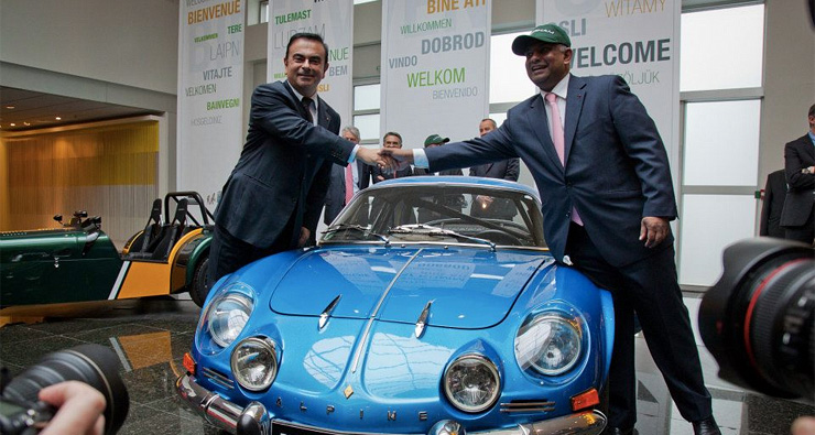 Главы Renault и Caterham Карлос Гон и Тони Фернандес. Фото «Рено»