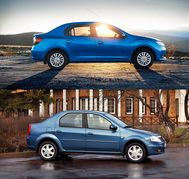 Сравнение нового и старого Renault Logan