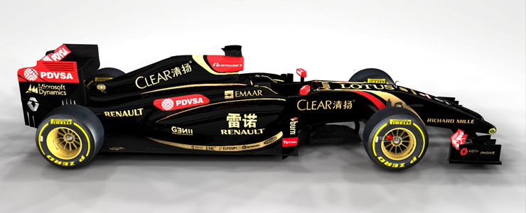 Lotus E22 с рекламой Renault