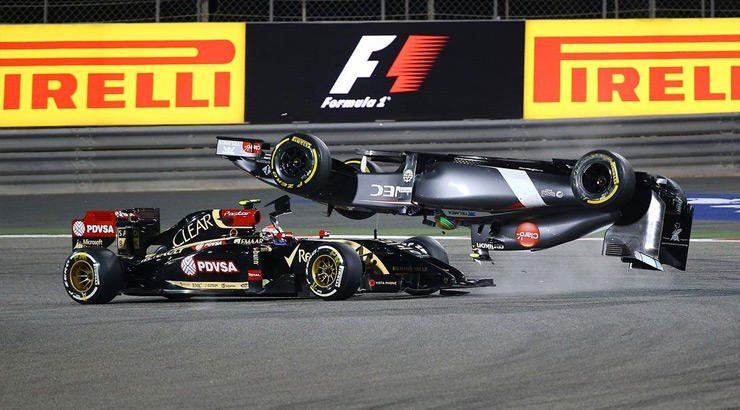 Авария с участием Мальдонадо и Гутиерреса на Гран-при Бахрейна